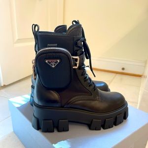 Prada Nylon Lug Sole Boots size 39